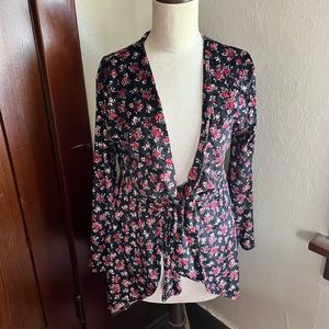 Vintage velvet rose robe